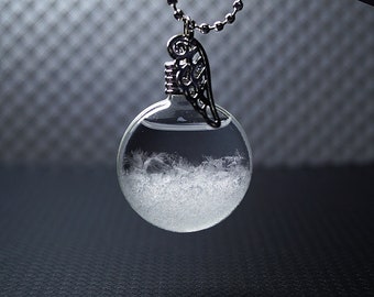 Storm Glass necklace various colours personalized color elegant gift for her friends mom assorted charms handmade pendant customized present