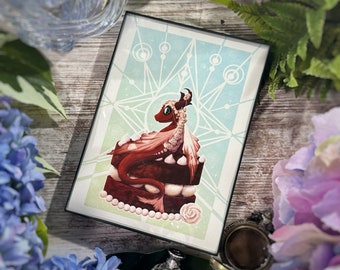 Red Velvet Cake Dragon Art Print