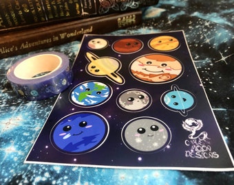Solar System Sticker and Tape Bundle