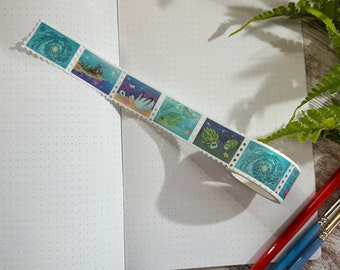 Ocean Creatures Stamp Washi Tape