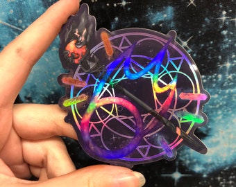 Holographic Final Fantasy XIV Black Mage Sticker