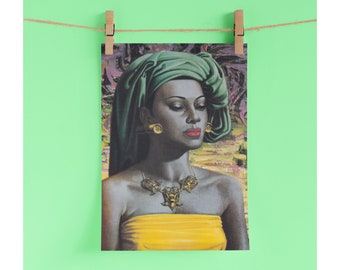 Balinese Girl Kitsch Print, Vladimir Tretchikoff,  Mid Century Modern Wall Art, Retro Home Decor, 60s Wall Art, Vintage Print, 70s Decor