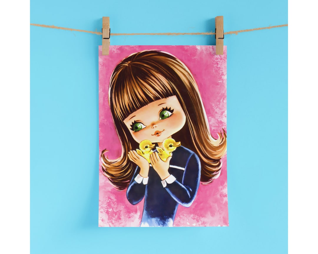 Vintage Mid Century Modern Kitsch Print, Retro Home Decor, 60s Wall Art