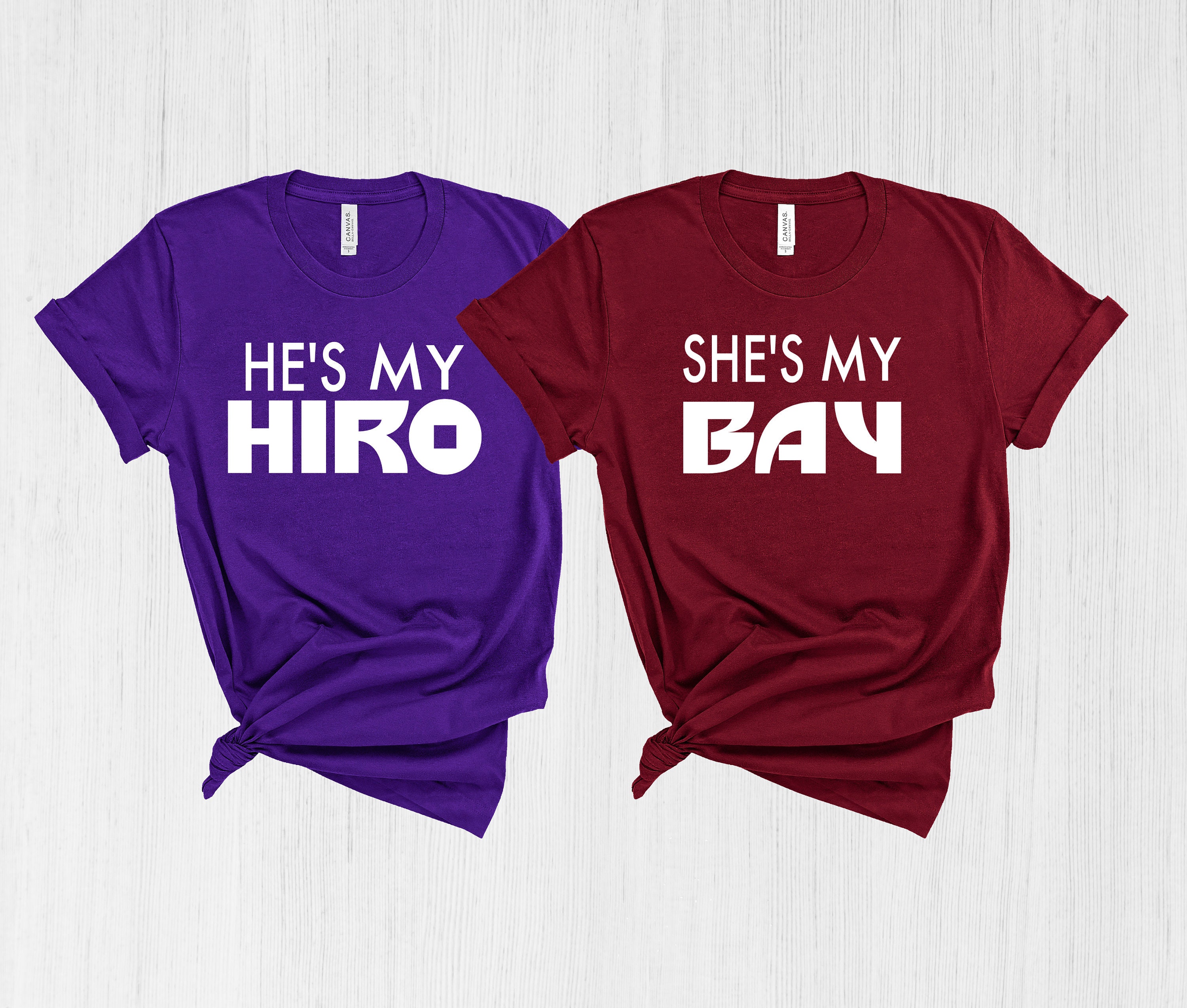 DISNEY COUPLE SHIRTS He's My Hiro She's 