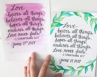 Watercolor Calligraphy