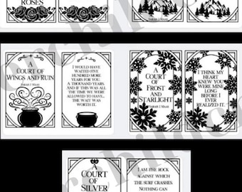 ACOTAR Series Front and Back SVG/PNG Files