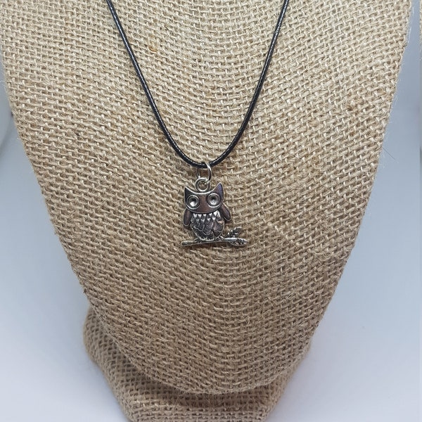 Owl Charm Necklace Etsy