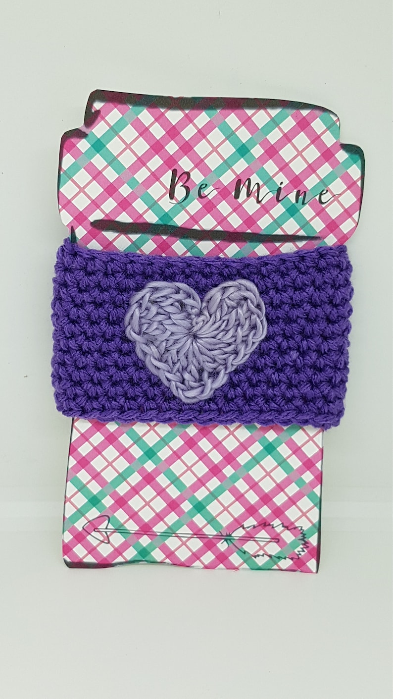 Be Mine Reusable Heart Cup Cozy mug cozy for coffee lover gift for loved one eco friendly gifts for her Valentines Day drink cozy