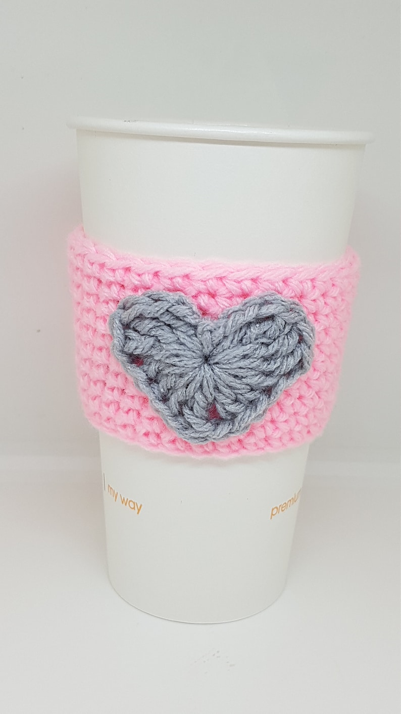 Be Mine Reusable Heart Cup Cozy mug cozy for coffee lover gift for loved one eco friendly gifts for her Valentines Day drink cozy