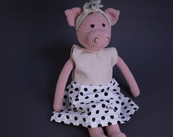 Pig, crochet Pig, amigurumi Pig, Pig girl, stuffed toy Pig, pig toy