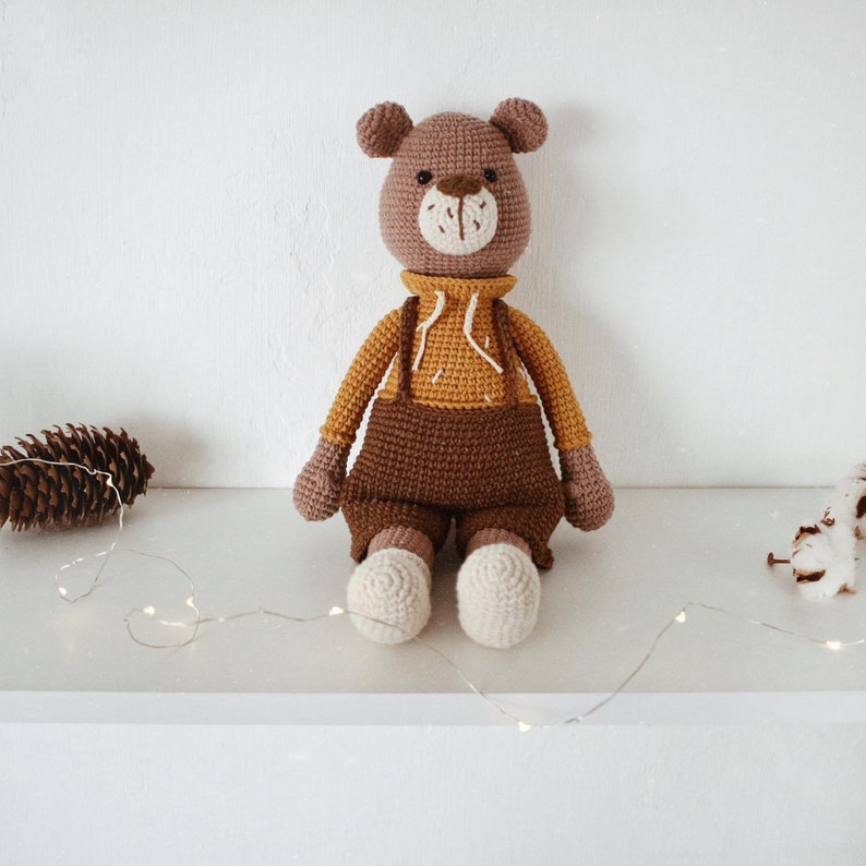 Crochet bear toy, Bear, bear toy, toy bear, stuffed bear, crochet bear, Amigurumi Bear, bear doll, nursery decor, image 2