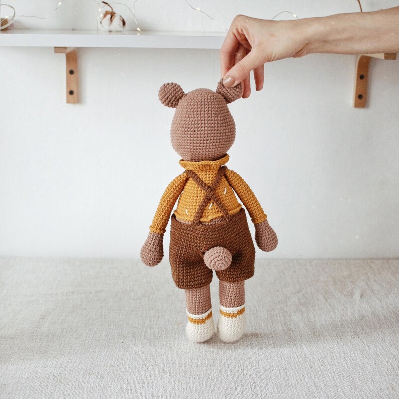 Crochet bear toy, Bear, bear toy, toy bear, stuffed bear, crochet bear, Amigurumi Bear, bear doll, nursery decor, image 3
