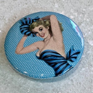 Classic Blue Pin-up Girl Pin