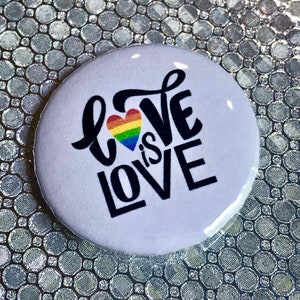 Love is Love Rainbow Heart Pin