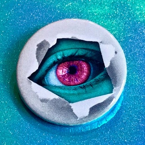 3D Zombie Girl Eye Pin