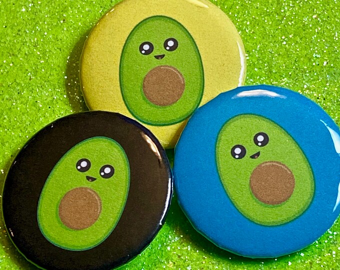 Kawaii Avocado Pin - Etsy