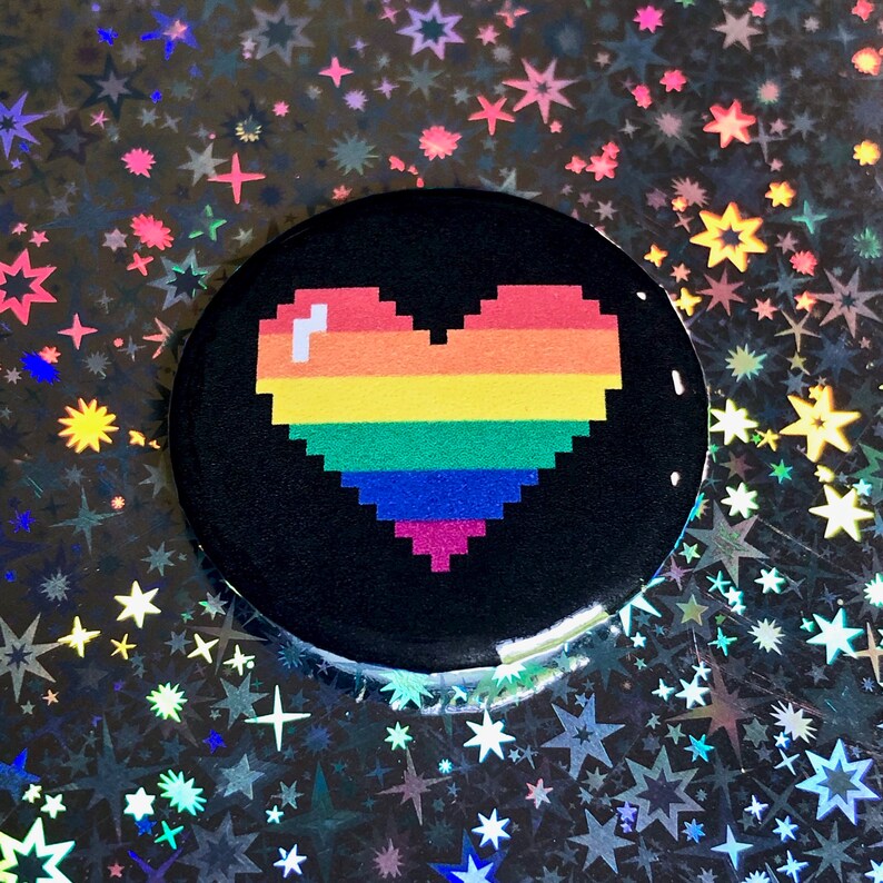 Rainbow Pixel Heart Pins Bulk Event Bundle Etsy