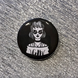 Goth Girl Fashion pin