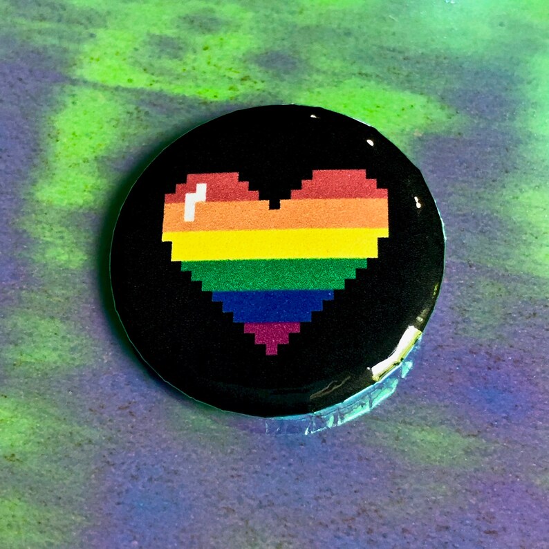 Rainbow Pixel Heart Pins Bulk Event Bundle Etsy