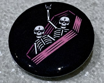 Skeleton Party Coffin Pin