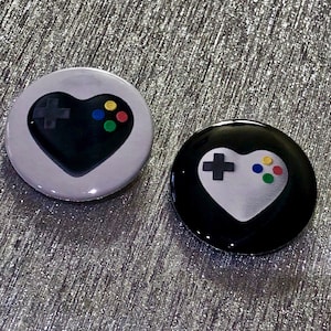 Heart Video Game Conroller Pins