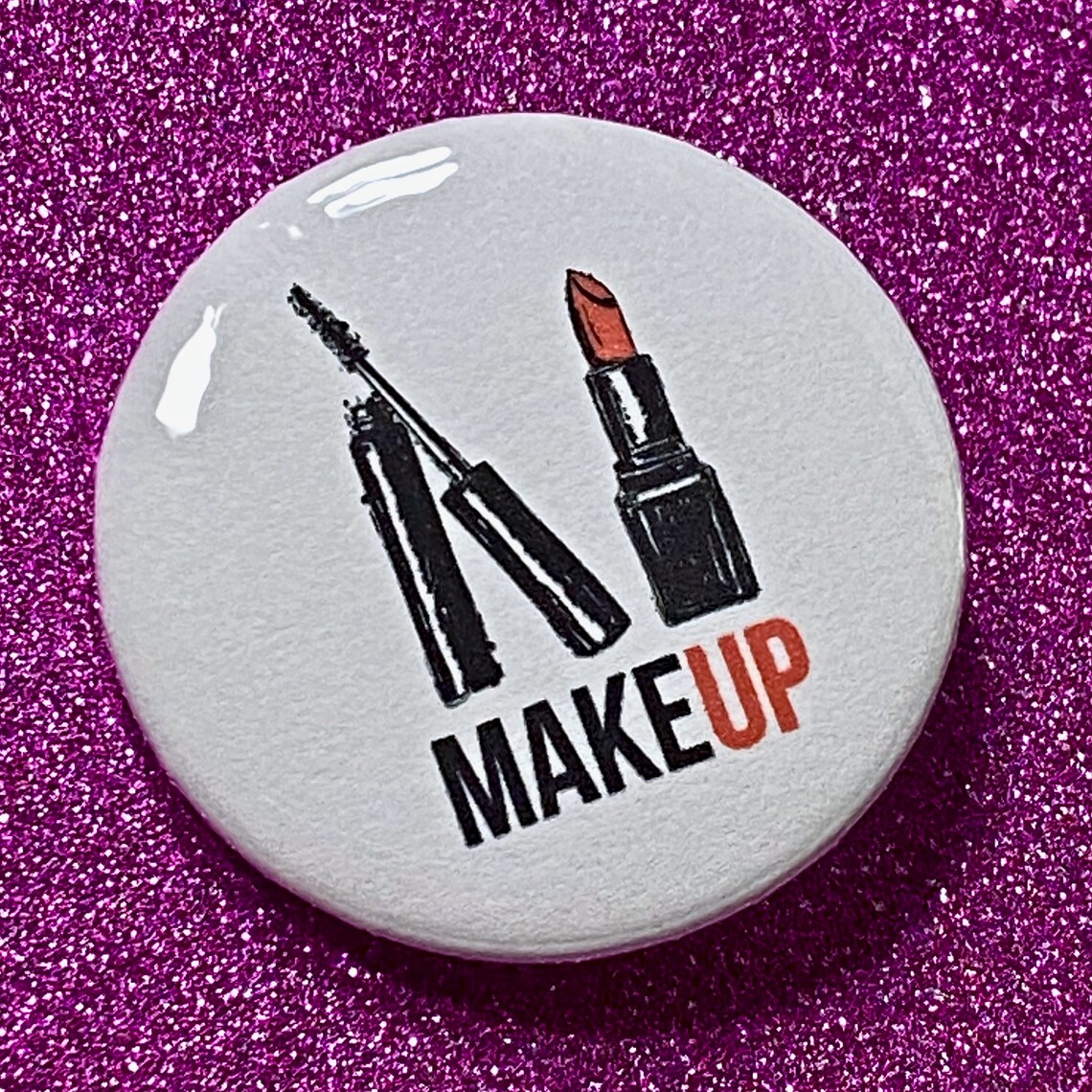 Makeup and Lipstick Pin Etsy