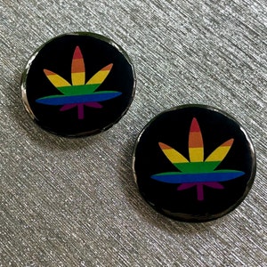 Rainbow Pot Leaf Pin