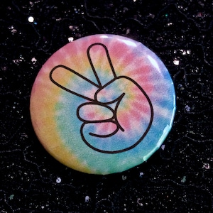 Tie-Die Peace Sign Pin