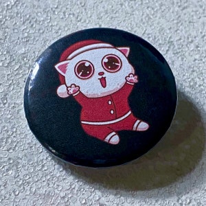 Cute Christmas Pajama Kitty Pin