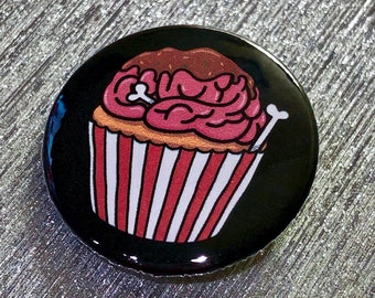 Zombie Brains Cupcake Dessert Pin