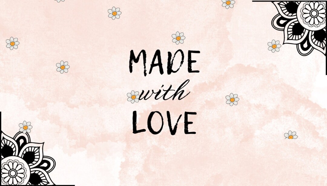 Printable Tags Made With Love Tags Made With Love Tag Template Digital ...