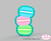 Topsy-Turvy Macaron Stack Cookie Cutter