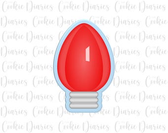 Christmas/Holiday Light Bulb Cookie Cutter