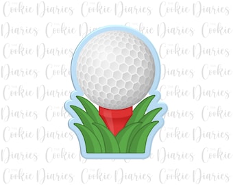 Golf Ball on Tee Cookie Cutter