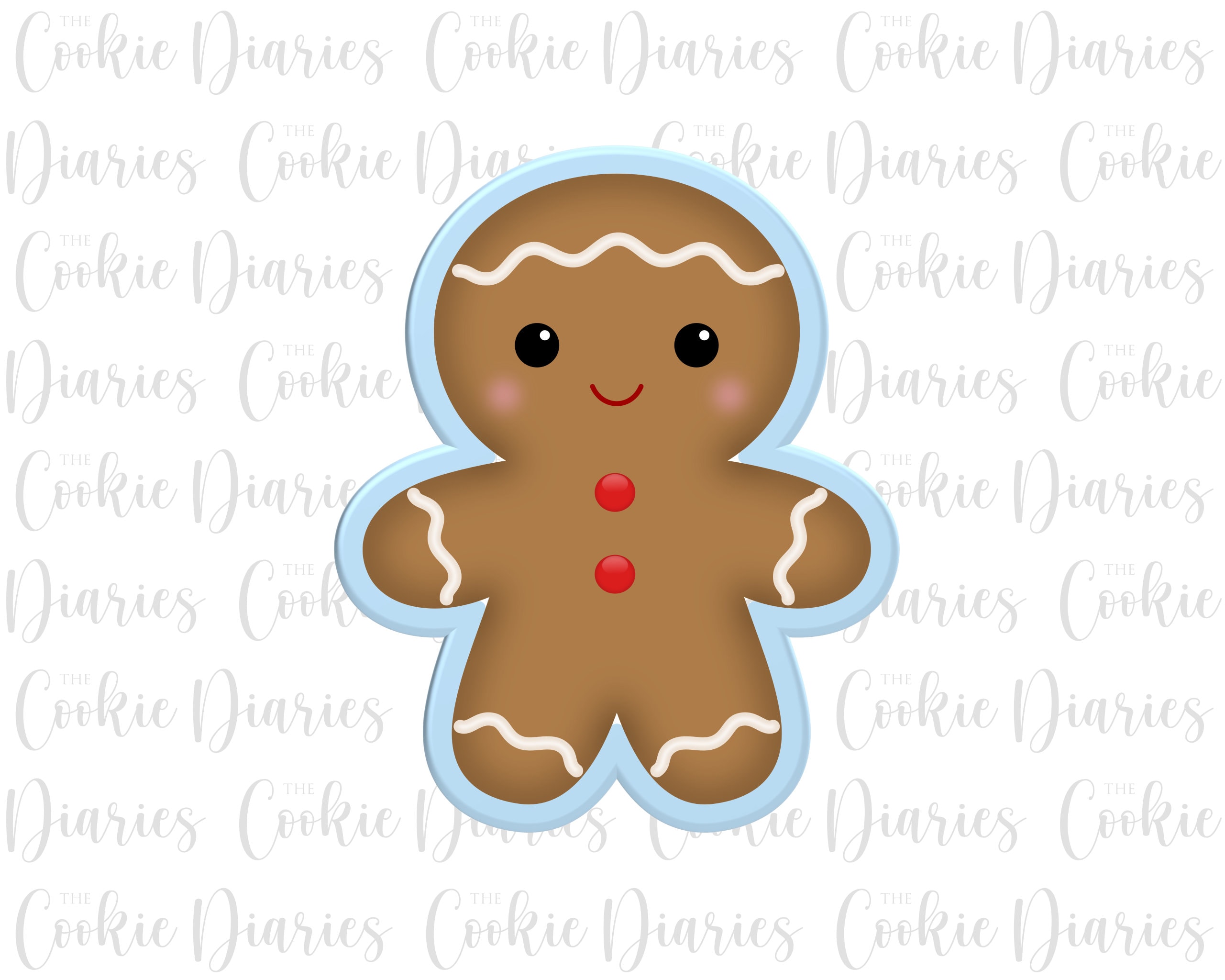 Chubby Gingerbread Boy Cookie Cutter - Etsy