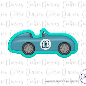 Vintage Race Car Cookie Cutter
