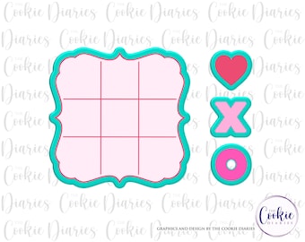 Tic Tac Toe - Valentine's Day - Cookie Cutter Set