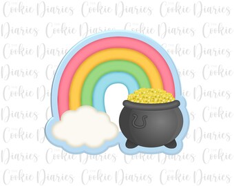 Rainbow with Pot of Gold Cookie Cutter