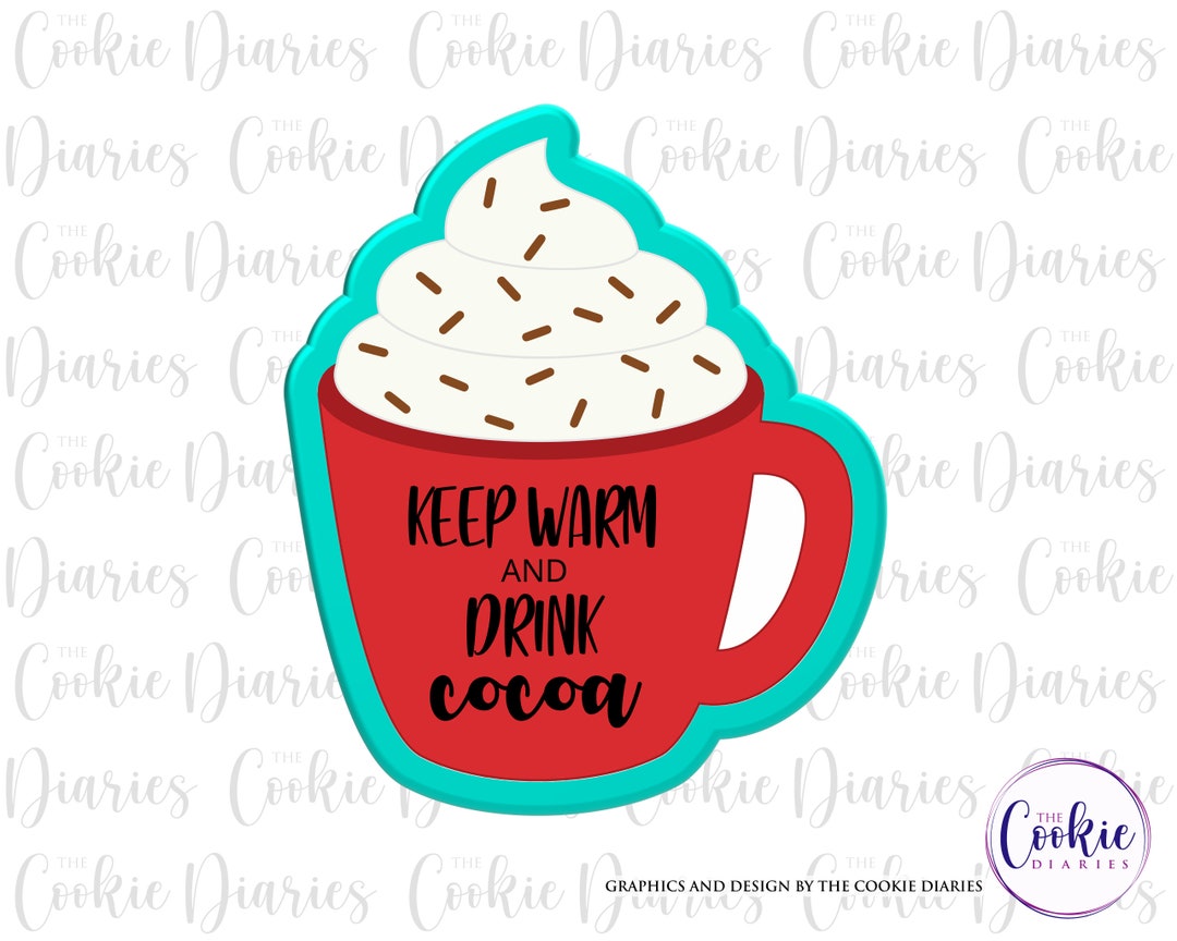 Mug With Whipped Cream 2 Cookie Cutter Etsy