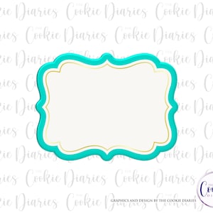 Fancy Rectangle Plaque Cookie Cutter