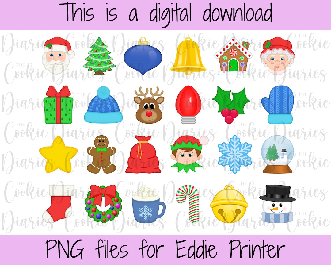 Advent Calendar 24 Graphic Bundle for Eddie Edible Printer Etsy