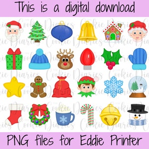 Adventskalender (24) Grafik Set für Eddie Edible Drucker