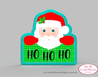 Santa Holding Big Plaque Cookie Cutter Santa Holding Big Plaque Cookie Cutter