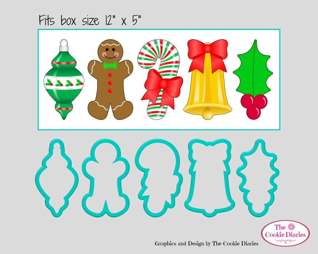 Tall Christmas Cookie Cutter Set 2 - Etsy