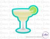 Margarita Glass with Lime Cookie Cutter