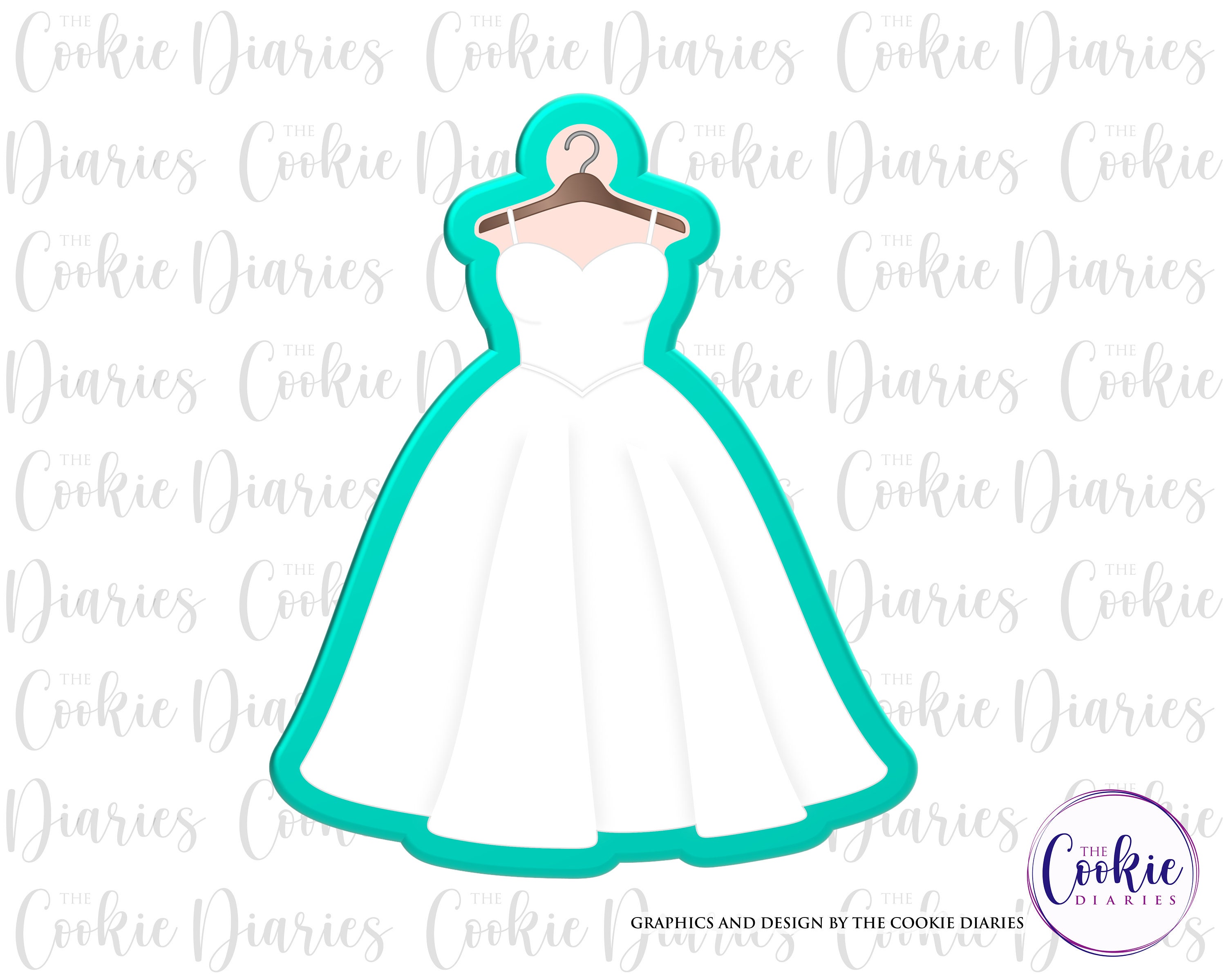 Wedding Dress on Hanger Cookie Cutter - Etsy