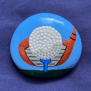 Golf Painted Rocks Painted Golf Rocks - Etsy