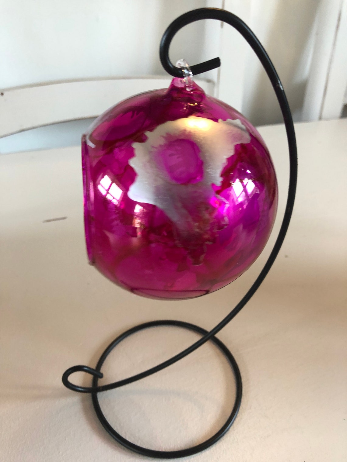 Hot Pink Candle Holder Hanging Lantern on a Stand. Vibrant Etsy