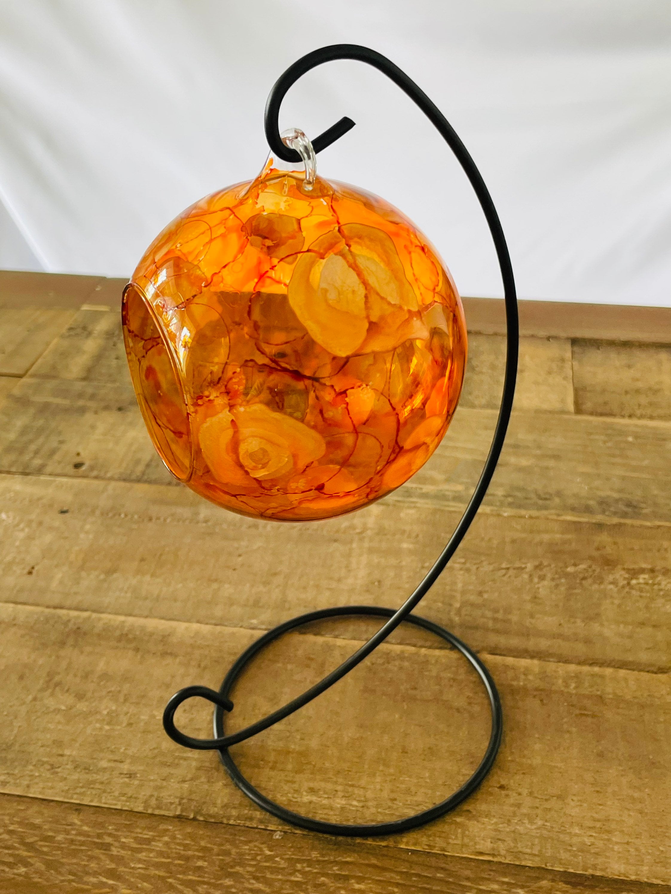 Hand Painted Candle Holder Hanging Glass Baubles. Lantern. Etsy UK