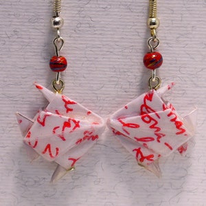 Boucles doreilles de petits poissons Blanc